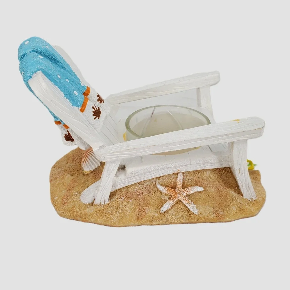 Yankee Candle 2012 Bahama Chair Tea Light Holder 1219675 Beach Coastal Decor New